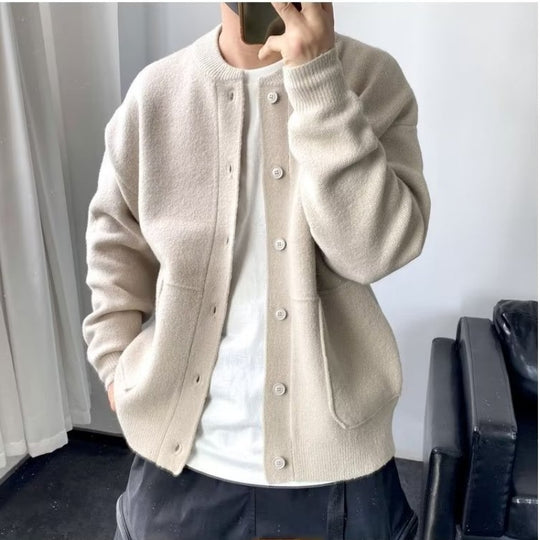 Herren Bequeme Strickjacke mit Knopfverschluss Shop Nory
