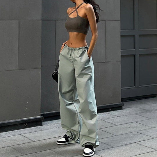 Damen elegante Sporthose mit verstellbarem Bund und lässigem Schnitt