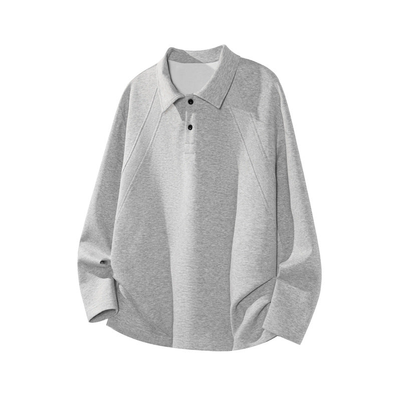 Herren Sportliches Langarm Polo-Shirt Shop Nory