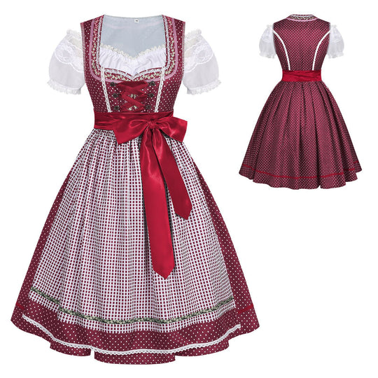 Damen nan traditionelles Dirndlkleid mit Schnürung und abnehmbarer Schürze Shop Nory