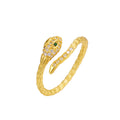 Damen Ring mit kunstvollem Schlangen-Design und funkelnden Zirkonia Shop Nory