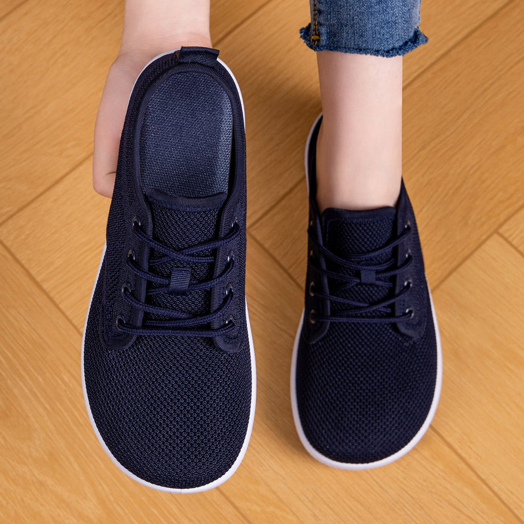 Damen Atmungsaktive Sneaker mit elastischem Lederoberteil