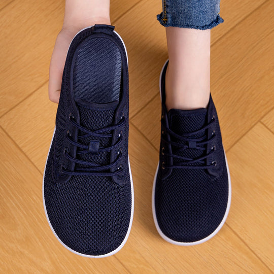 Damen Atmungsaktive Sneaker mit elastischem Lederoberteil