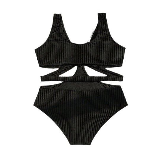 Damen Einteiler Badeanzug mit raffinierten Cut-Out-Details Shopnory