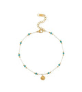 Damen Coastal-inspiriertes zartes Muschel-Anhänger Fußkettchen Shop Nory