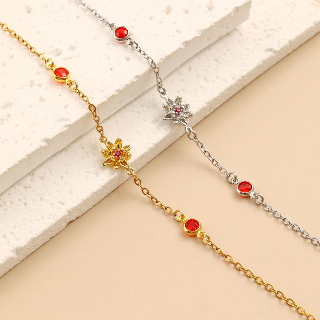 Damen filigranes Armband mit floralem Design Shop Nory
