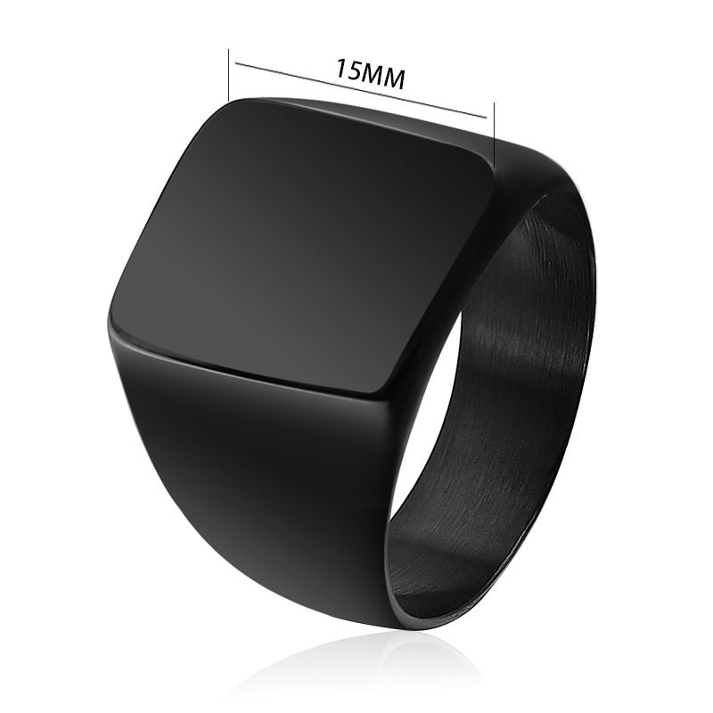 Damen Hochwertiger Goldring mit quadratischem Design Shop Nory
