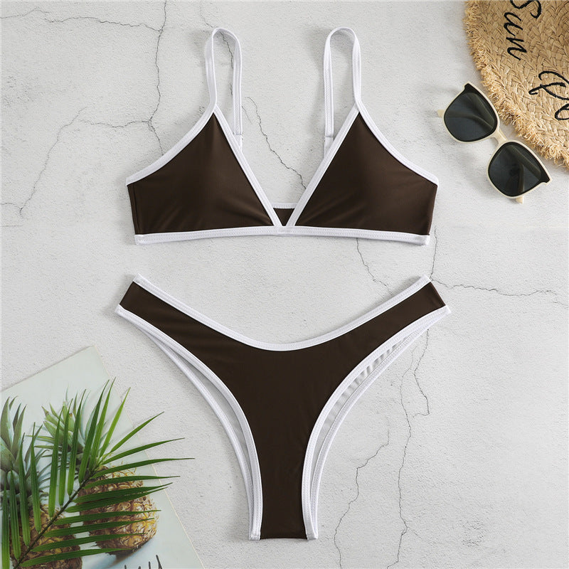 Damen Triangel-Bikini mit eleganter Naht und sportlichem Schnitt