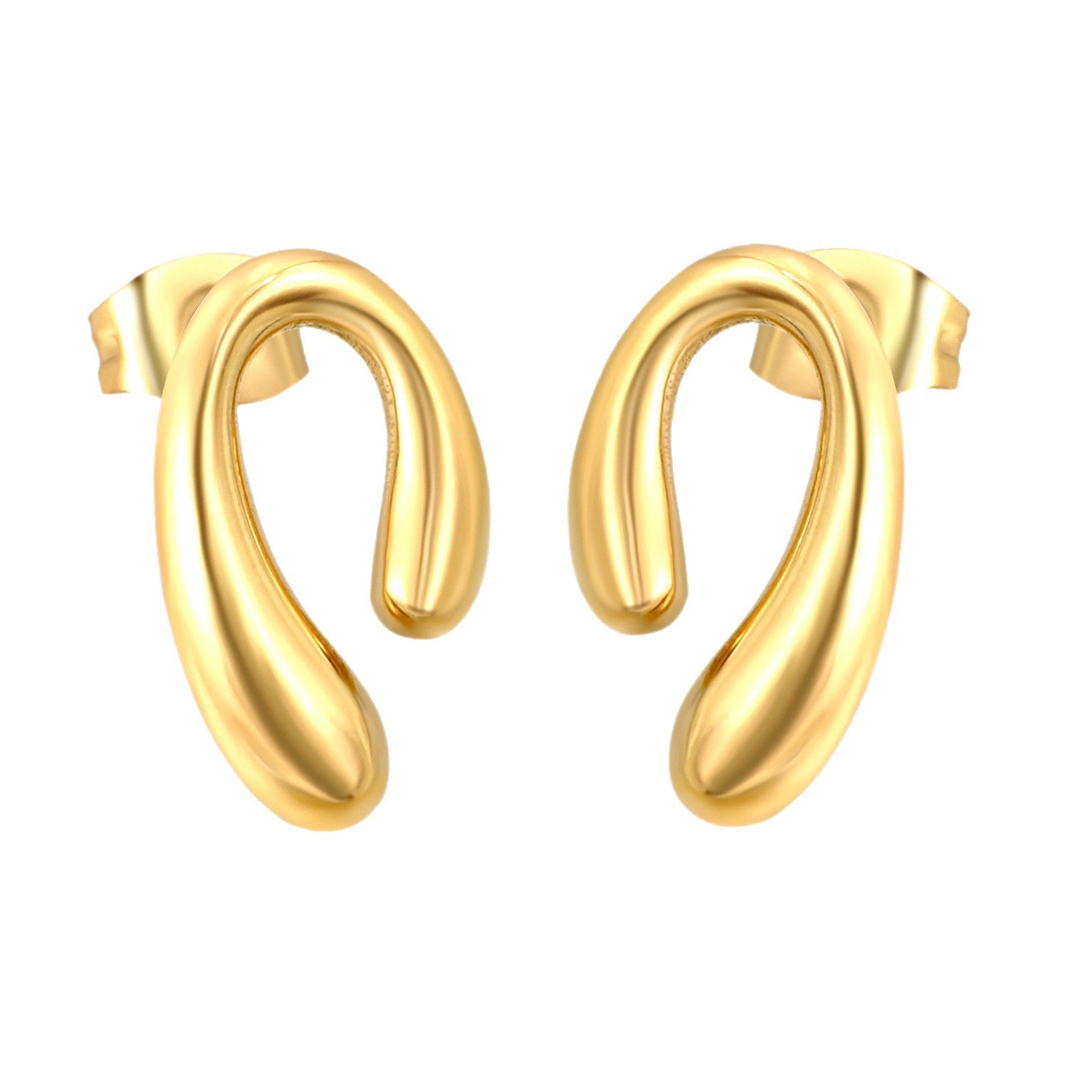 Damen creolenförmige Ohrstecker mit elegantem Perlendesign Shop Nory