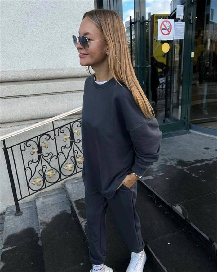 Damen kuscheliges oversized Sweatshirt und Jogginghose Set aus French Terry Shop Nory