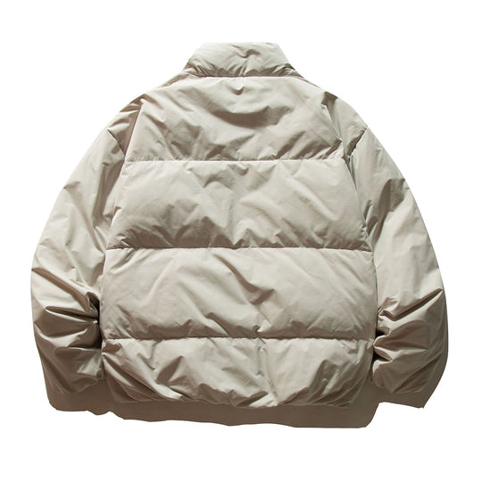 Unisex Kurz geschnittene Boxy-Isolationsjacke mit hohem Stehkragen und Reißverschluss-Taschen Shop Nory
