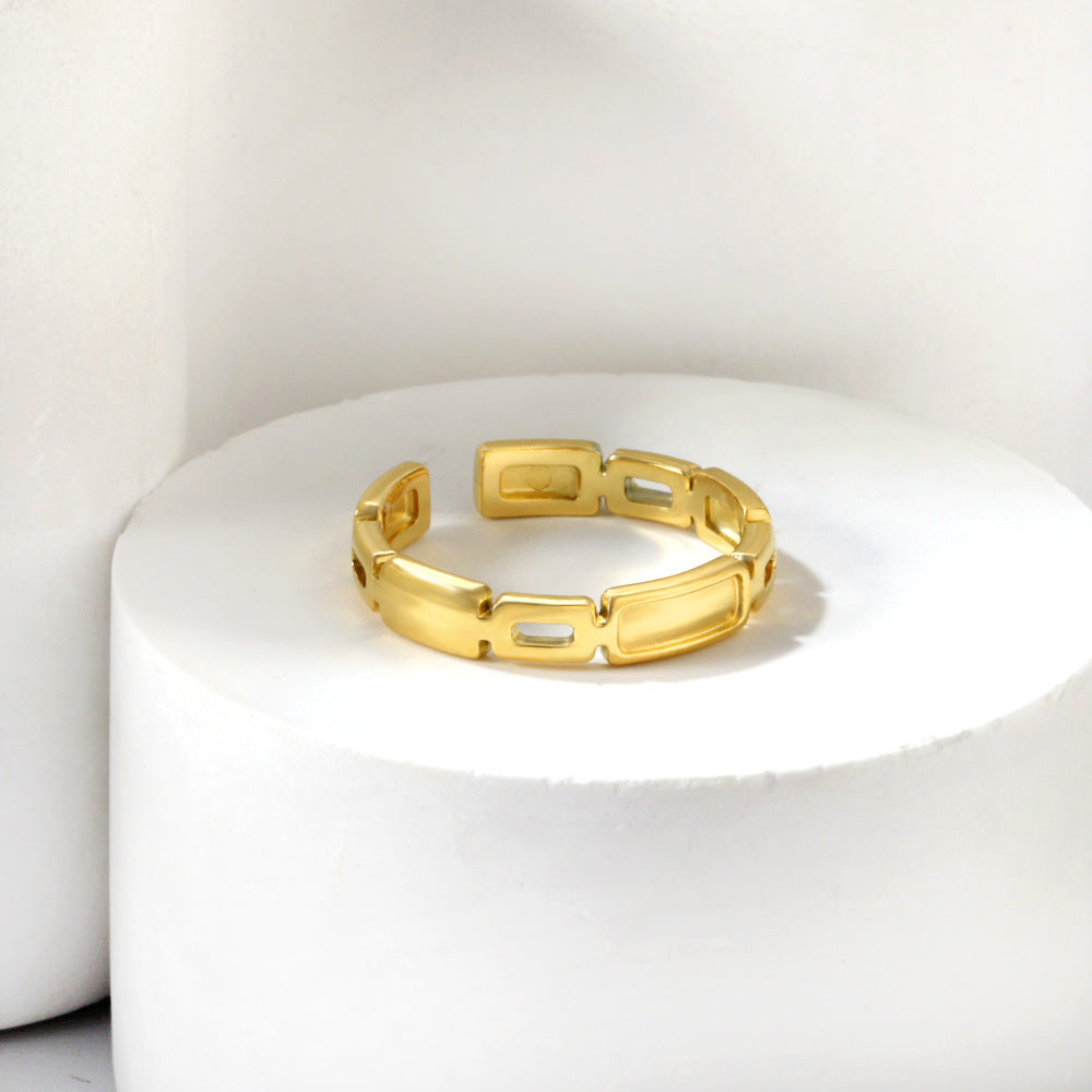 Damen offener Armreif im eleganten Bambusdesign Shop Nory