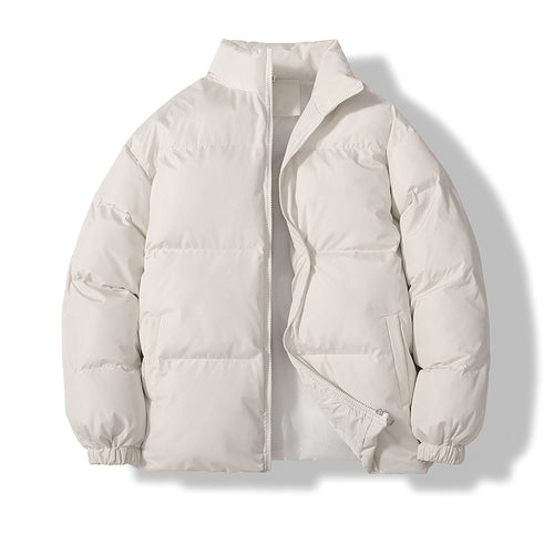 Unisex wattierte Steppjacke mit Stehkragen, zwei Taschen und elastischen Bündchen Shop Nory