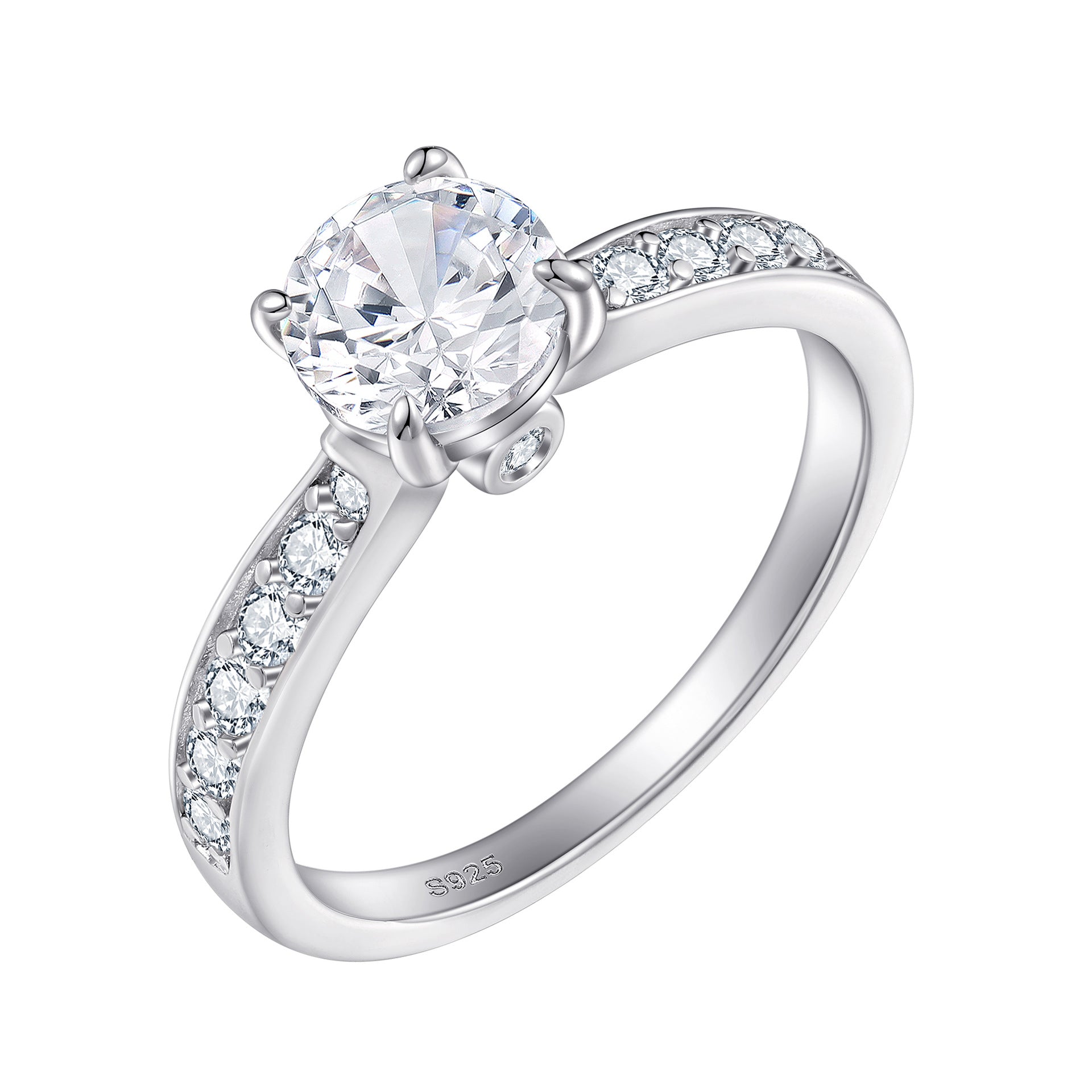 Damen eleganter Verlobungsring mit ovalem Design und funkelnden Zirkonia Shop Nory
