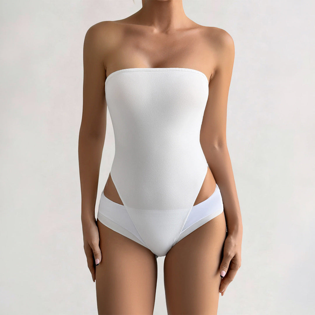 Damen Bandeau-Bodysuit aus elastischem Material mit figurfreundlichem Schnitt