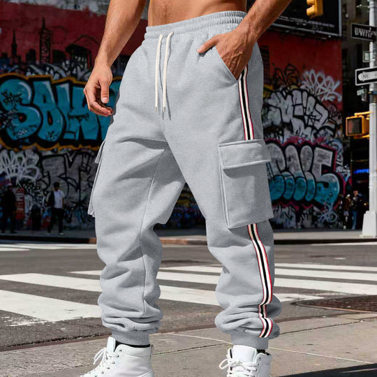 Herren Cargo-Joggerhose mit seitlichen Klapp‑Cargotaschen, Tunnelzug & Rippbündchen Shop Nory