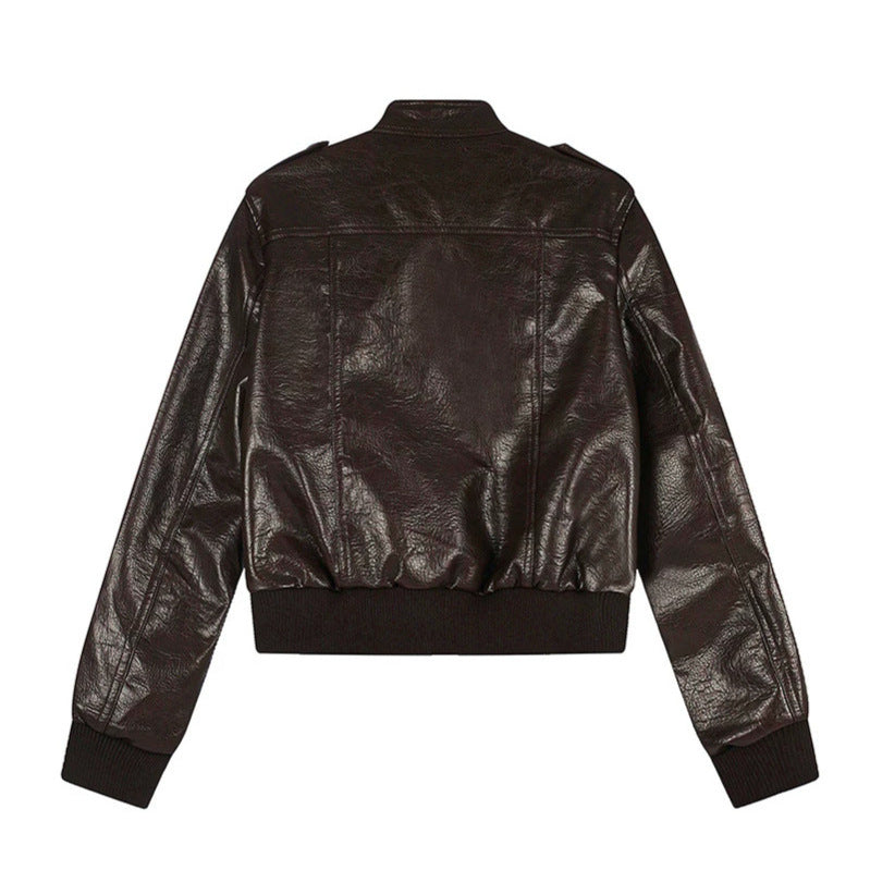 Herren Lederoptik-Bomberjacke Shop Nory