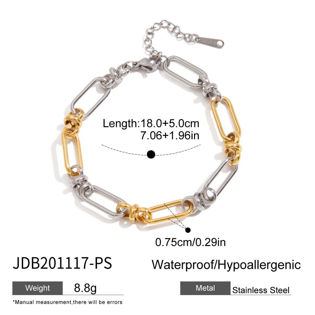 Damen Elegantes und zeitloses Armband mit modernem Gliederdesign Shop Nory