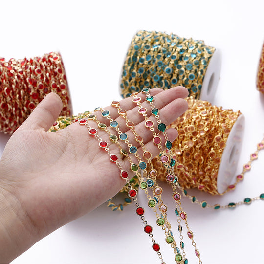 Dekorative Strass-Gliederkette Auf Rolle Für Schmuckherstellung