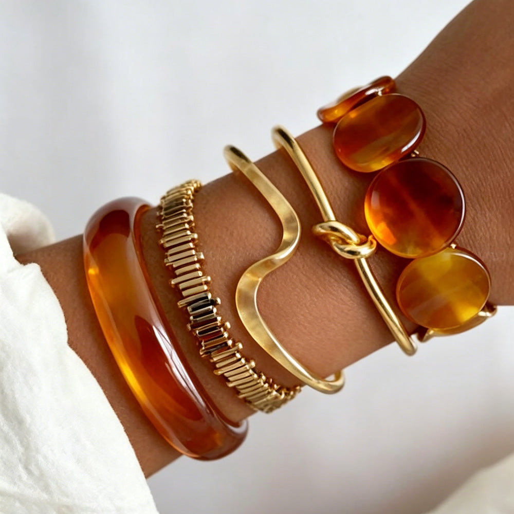 Damen Armband-Set mit eleganten, transparenten Akzenten Shop Nory