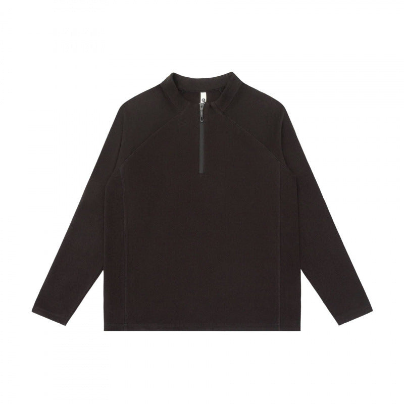 Unisex Leichtes Oversize-Halbzip-Sweatshirt mit Raglanärmeln und Stehkragen Shop Nory
