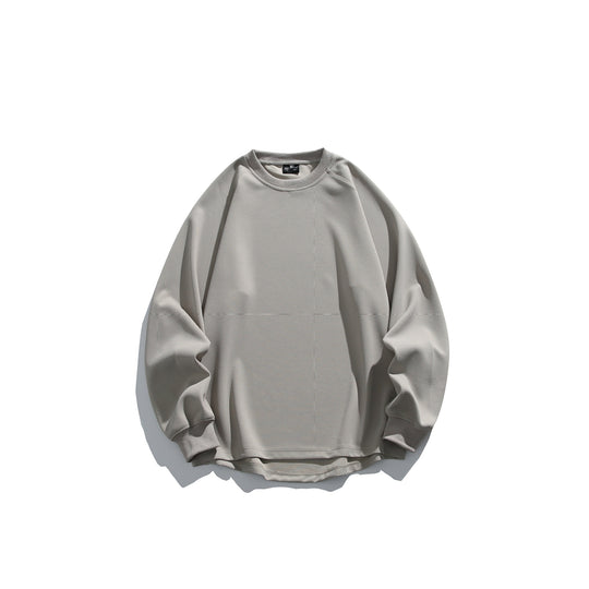 Unisex Oversize Waffelstrick-Sweatshirt mit Rundhalsausschnitt Shop Nory