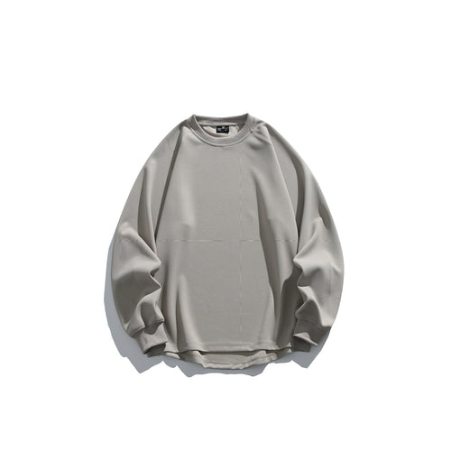 Unisex Oversize Waffelstrick-Sweatshirt mit Rundhalsausschnitt Shop Nory