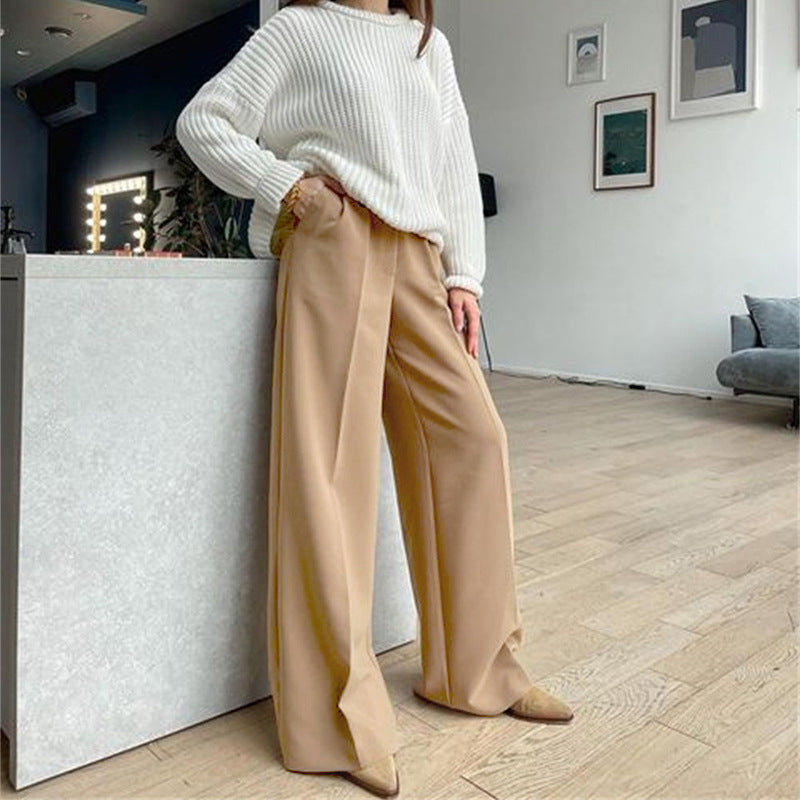 Damen Weite Palazzo-Hose mit eleganter Taillierung und modischem Schnitt
