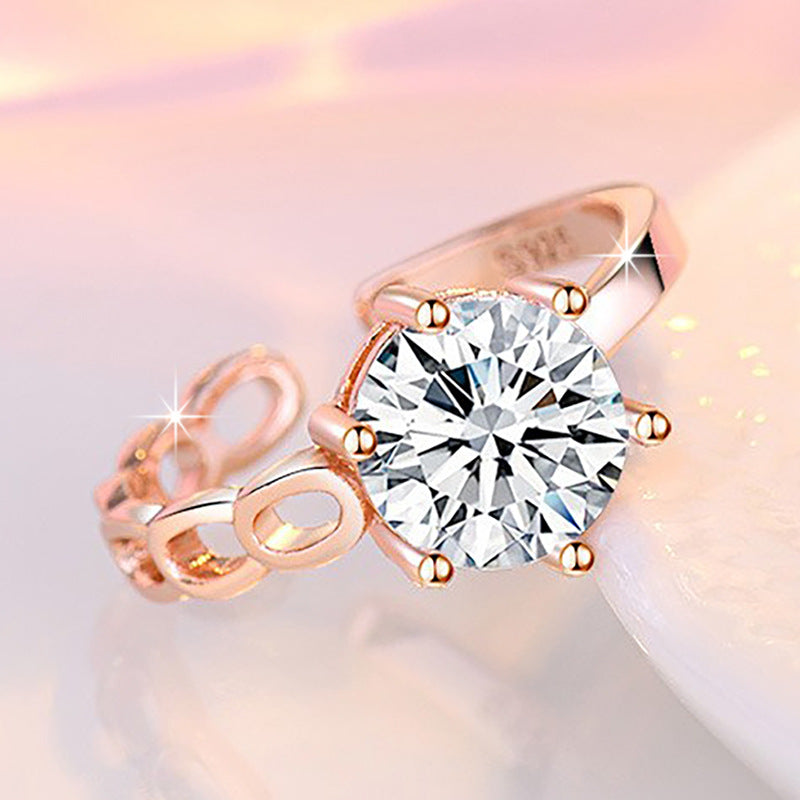 Damen filigraner Ring mit funkelndem Zirkonia Shop Nory