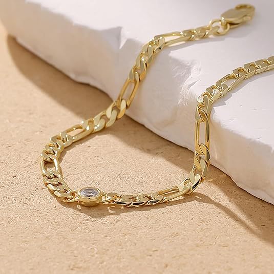 Damen Fußkettchen mit eleganten Zirkonia-Akzenten Shop Nory