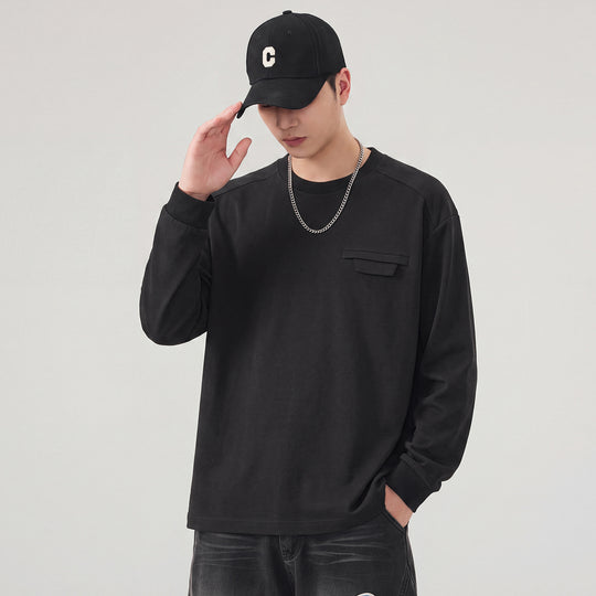 Herren Oversize Sweatshirt mit Brustklappe und Raglanärmeln Shop Nory