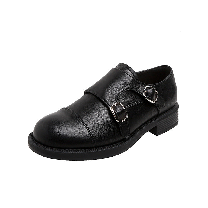 Damen Doppel-Monkstrap-Brogues aus Glattleder mit Brogue-Perforation und Komfortfußbett Shop Nory