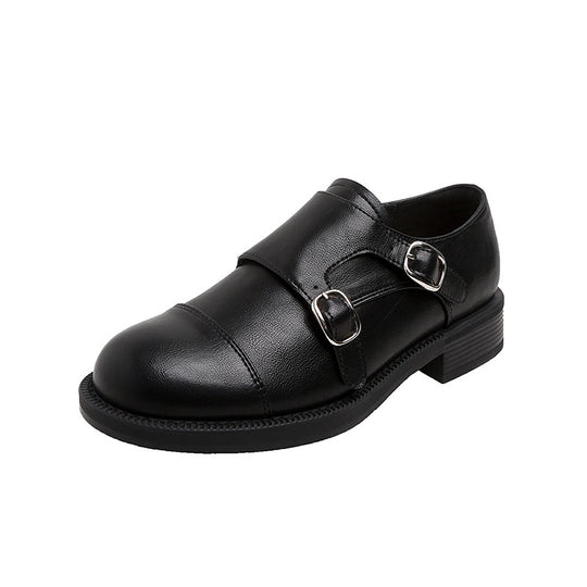 Damen Doppel-Monkstrap-Brogues aus Glattleder mit Brogue-Perforation und Komfortfußbett Shop Nory