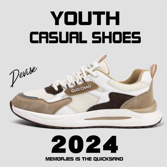 Unisex Moderne leichte Freizeit-Sneaker mit gepolstertem Komfortfußbett und atmungsaktivem Mesh-Overlay Shopy Nory