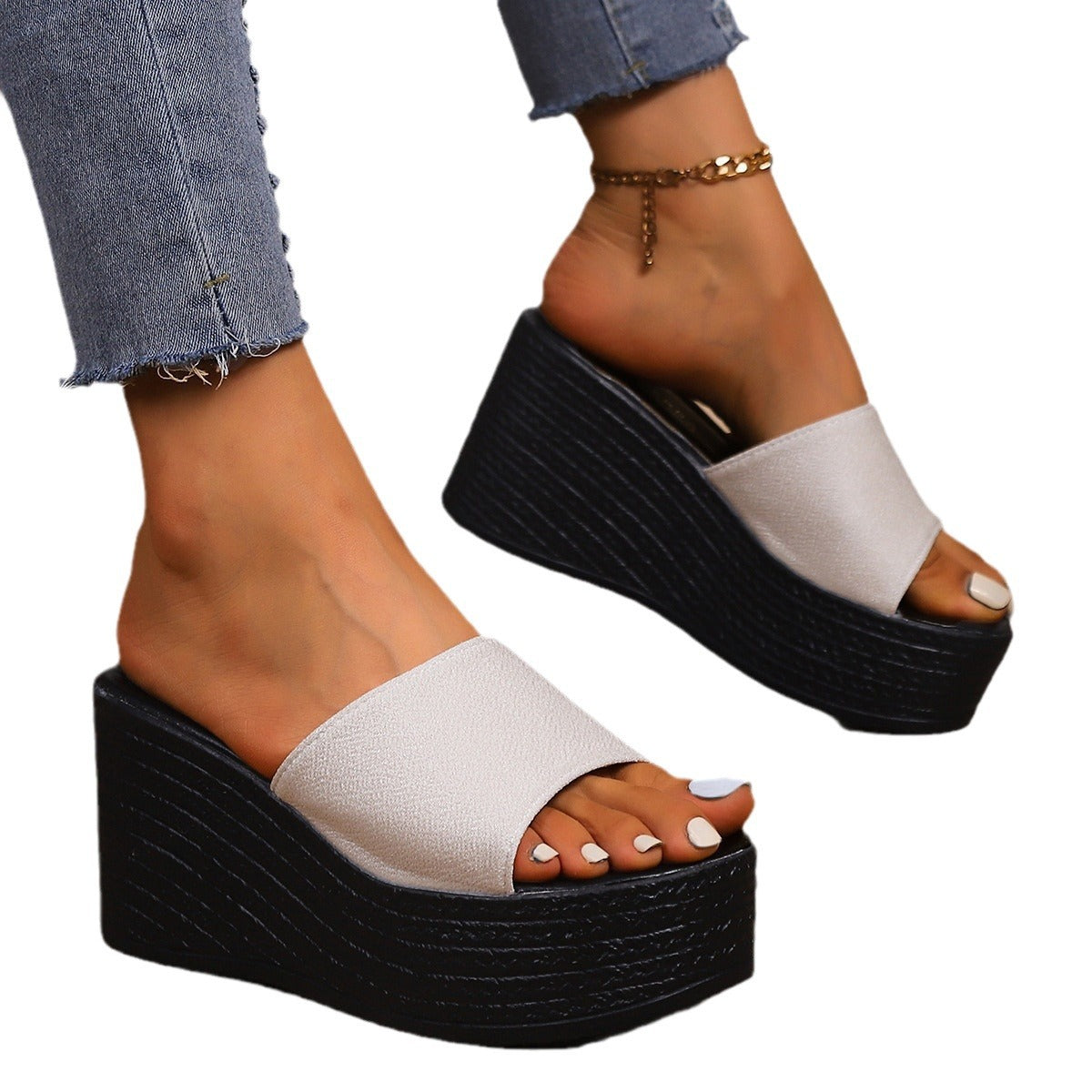 Damen Wedge-Pantoletten mit elegantem Schnitt und komfortabler Sohle