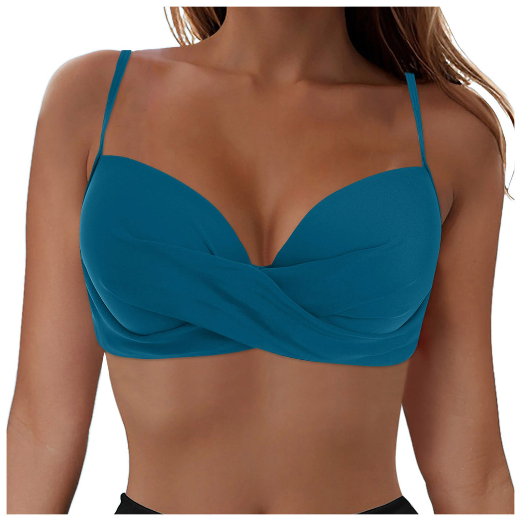 Damen Elegantes Bikinioberteil mit Wickeldesign