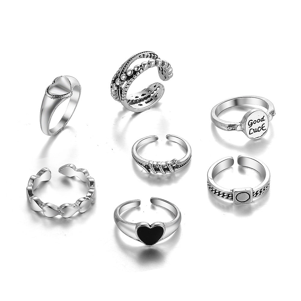 Damen verstellbare Partynächte Ringe Set Shop Nory