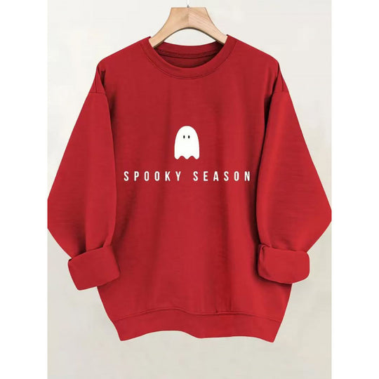 Unisex lässiges Halloween Sweatshirt mit Gespenst-Print und Oversize-Schnitt Shop Nory