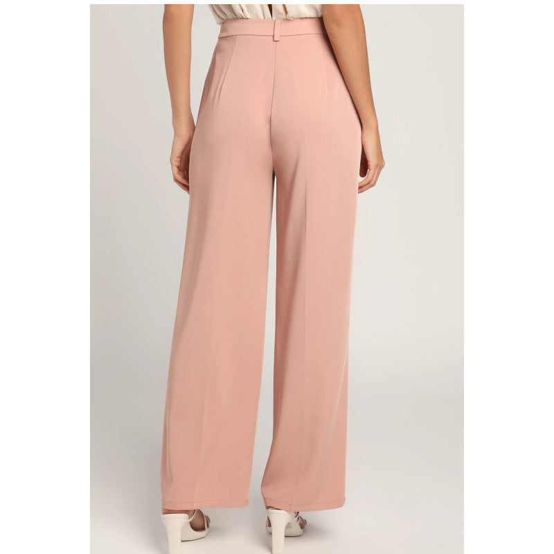 Damen Elegante Bluse mit weit geschnittenem Design und hoher Taille Hose Shopnory