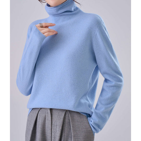 Damen Leichter Kaschmir-Mix Rollkragenpullover mit feinem Soft-Finish und schmaler Silhouette Shop Nory