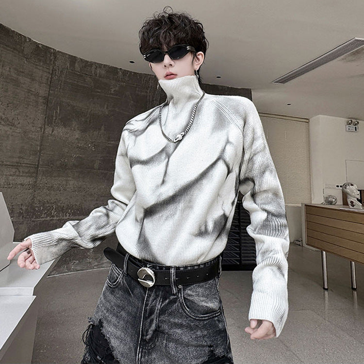 Damen Modischer Pullover mit elegantem Marmormuster Shop Nory