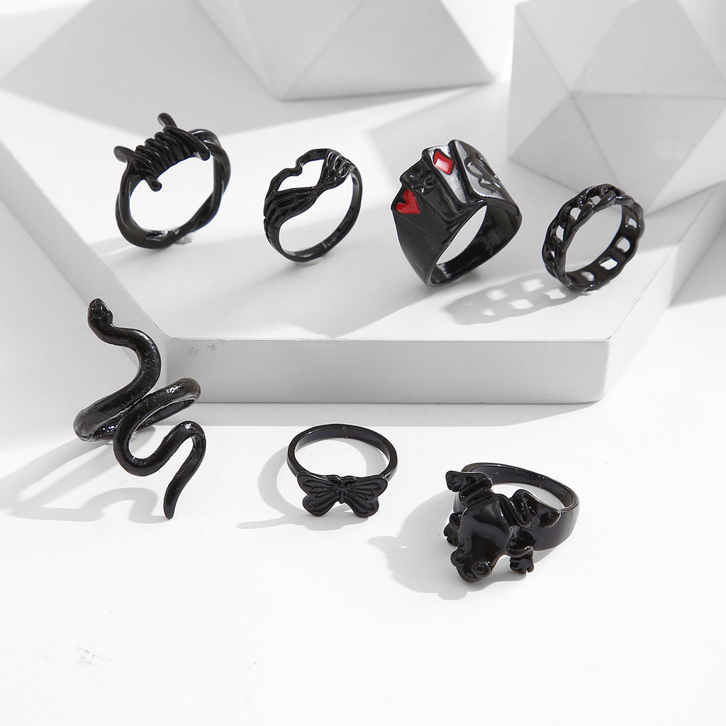 Damen modisches Ring-Set mit stilvollen minimalistischen Designs Shop Nory