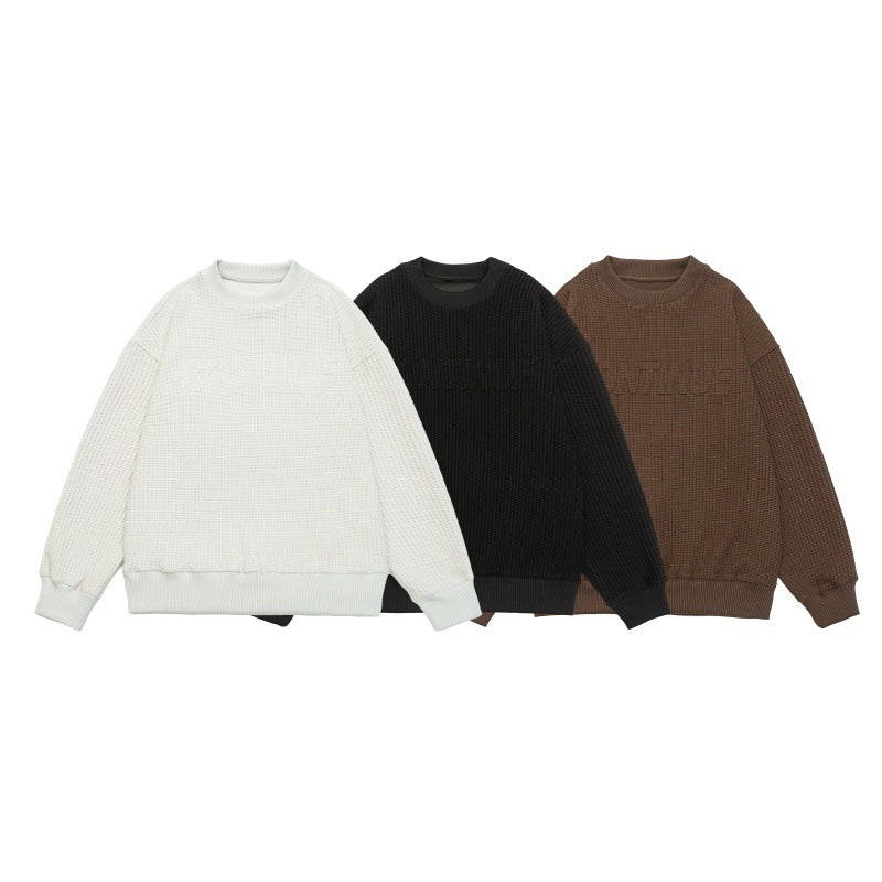 Unisex Boxy‑Strickpullover mit grober Rippenstruktur und Rundhalsausschnitt Shop Nory