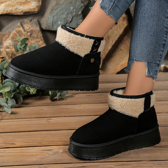 Damen Gefütterte Plateau‑Winterboots mit Teddyfutter und Slip‑On‑Schaft Shop Nory