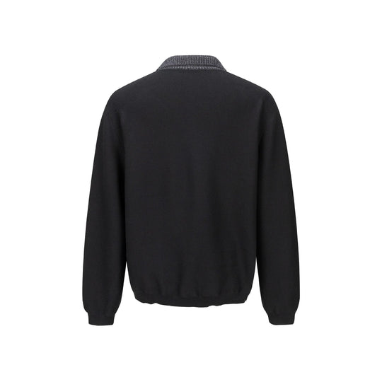 Herren Feinstrick-Polo-Pullover mit Strukturkragen und Knopfleiste Shop Nory