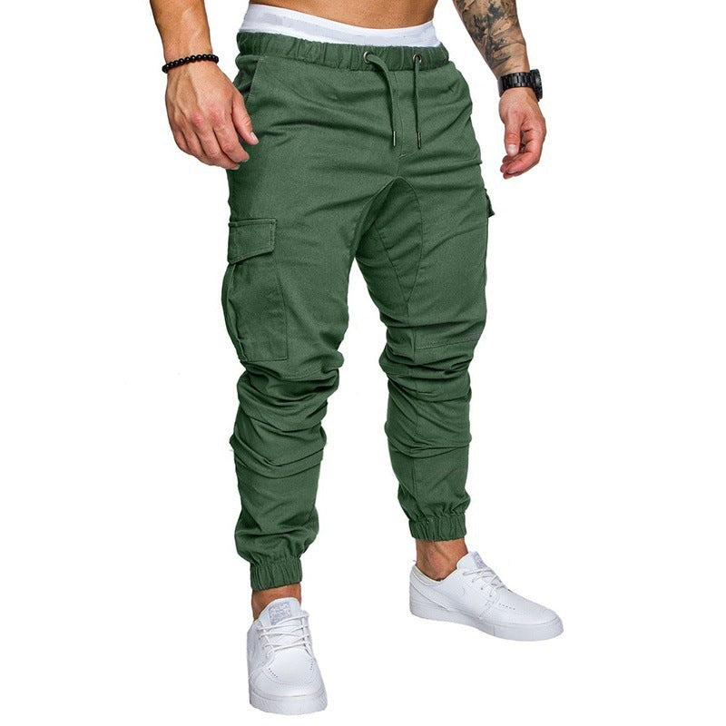 Herren nan karottenförmige Cargo-Jogger mit elastischem Bund Tunnelzug und verstärkten Knien Shop Nory
