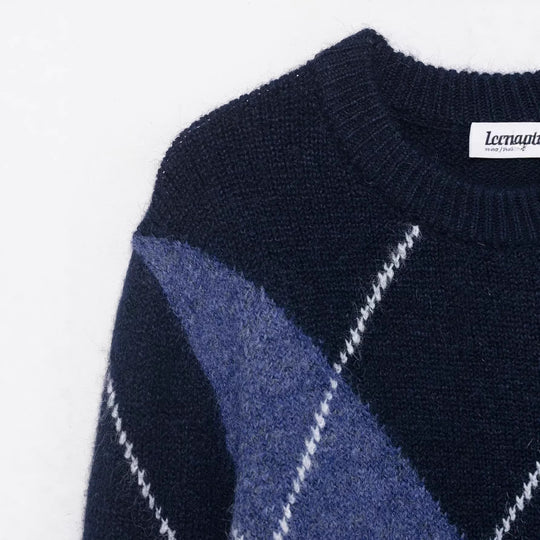 Damen Oversized Rautenstrickpullover mit Mohaireffekt Shop Nory