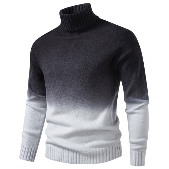 Herren Rollkragenpullover mit sanftem Farbverlauf und Feinstrick-Qualität Shop Nory