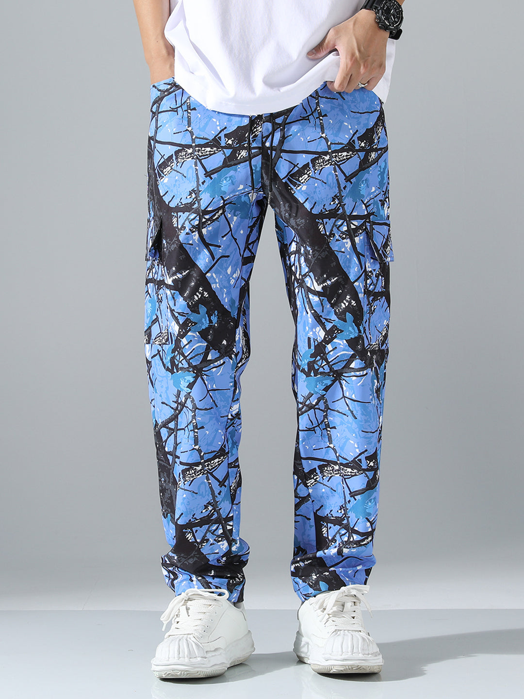 Herren Tapered Cargo-Jogginghose mit Multifachtaschen, Tunnelzug & Utility-Details Shop Nory