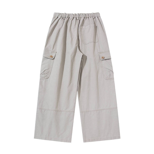 Damen hochgeschnittene Cargo‑Hose mit weitem Bein und Klappentaschen Shop Nory